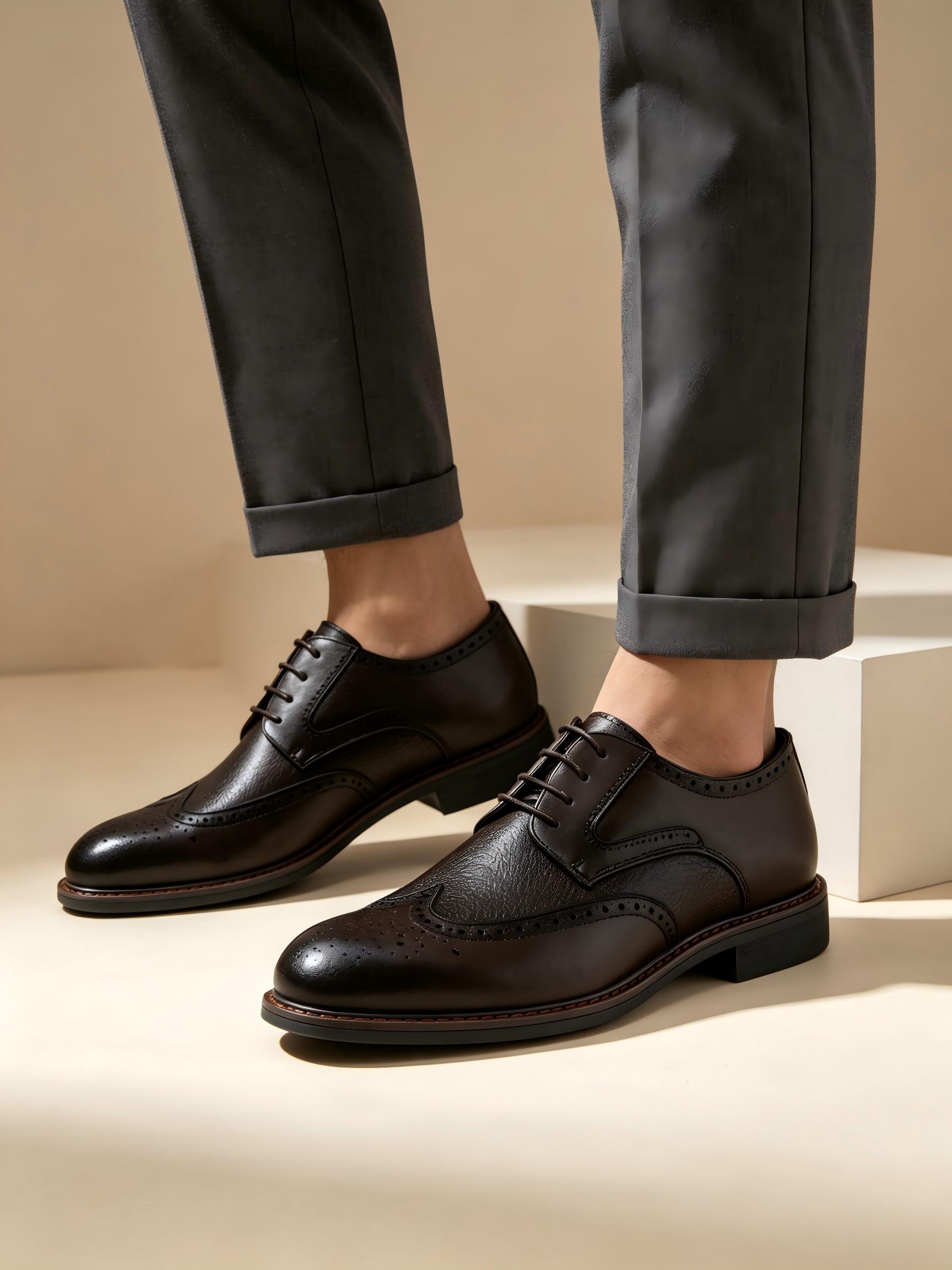 Мужские оксфорды-броги с флисо – обзор и цена Leather Work Oxfords