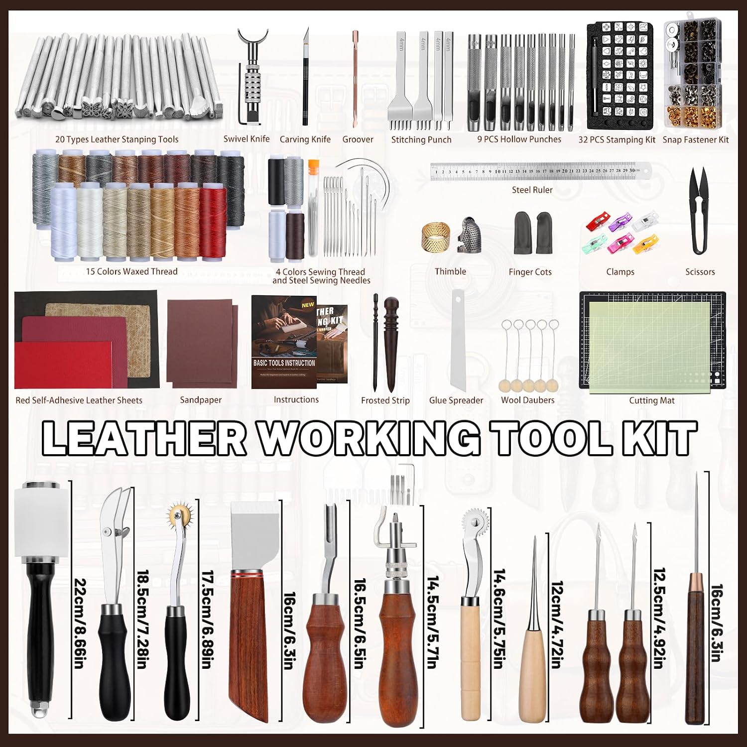 Набор для работы с кожей, инст – обзор и цена Leatherwork Tool Kit