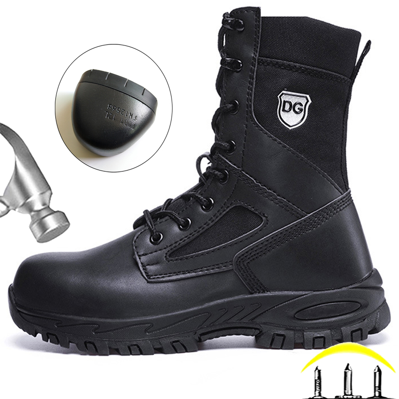 Черные высокие кожаные ботинки – обзор и цена Leather Work Fabric